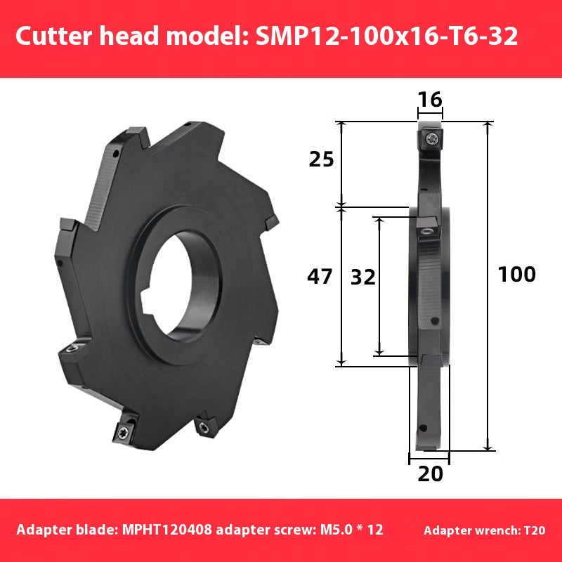2083-CNC SMP 3 face and face milling cutter head saw blade sleeve indexable milling T-slot cutter head MPHT06 0812 Shandong Denso Pricision Tools Co.,Ltd.